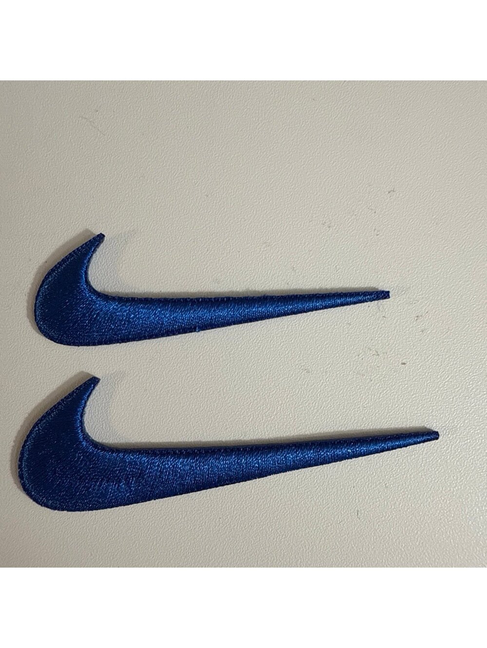 2 Pc of Nike Embroidered Swoosh Iron On Patches Blue Patch 2.5 And 3 inches New